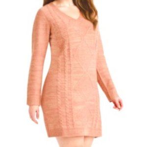 Skies Are Blue V-Neck Mauve Sweater Dress …